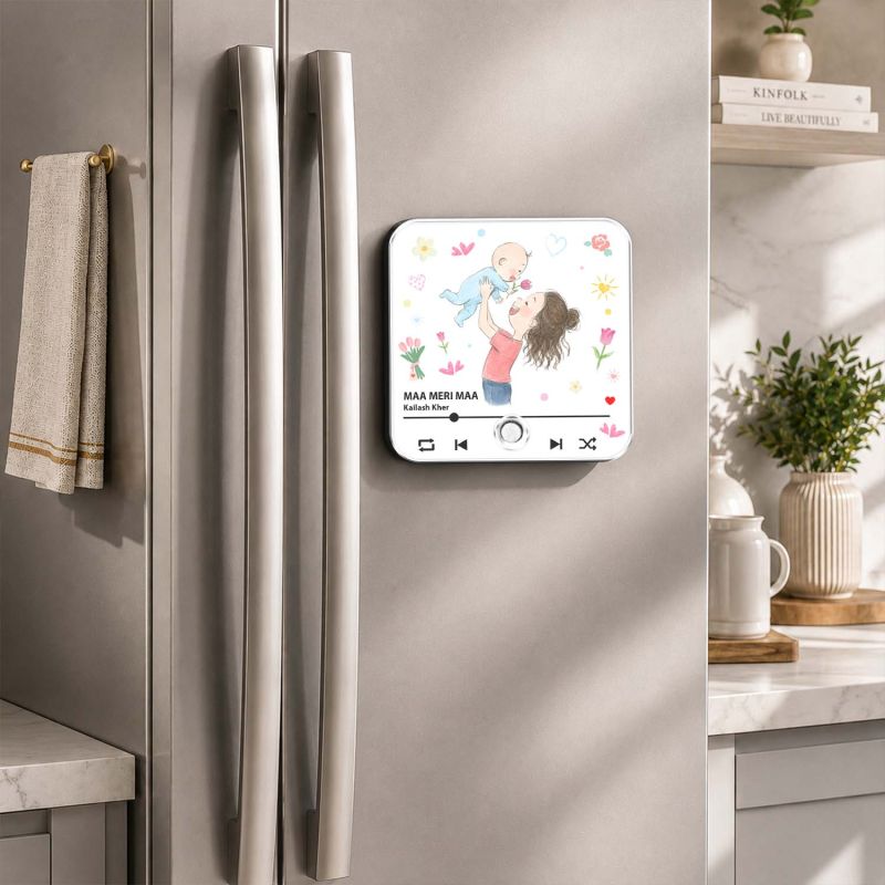 Birthday Gift for Mom Musical Fridge Magnet with Rechargeable Battery & On/Off Button for Mummy Music Player Fridge Magnet